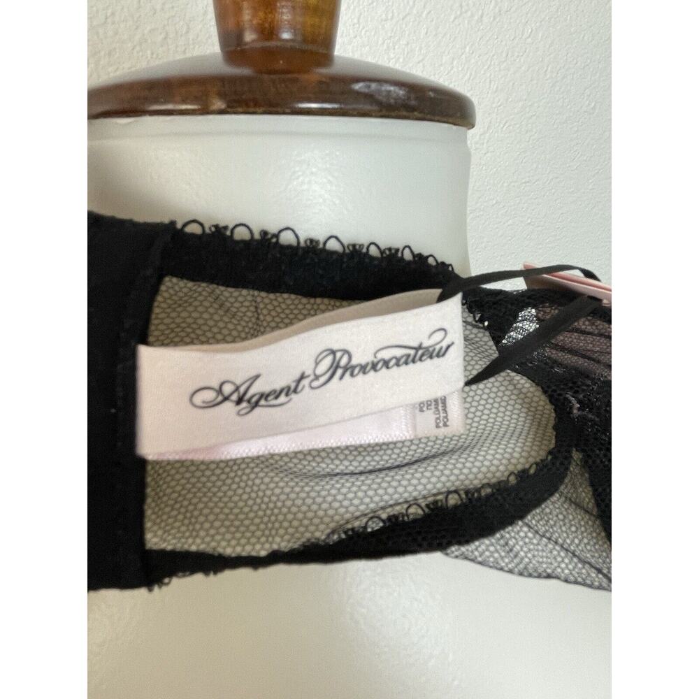 Agent Provocateur Garter Belt Lingerie Kaylie Suspender Sheer Print - Picture 10 of 11